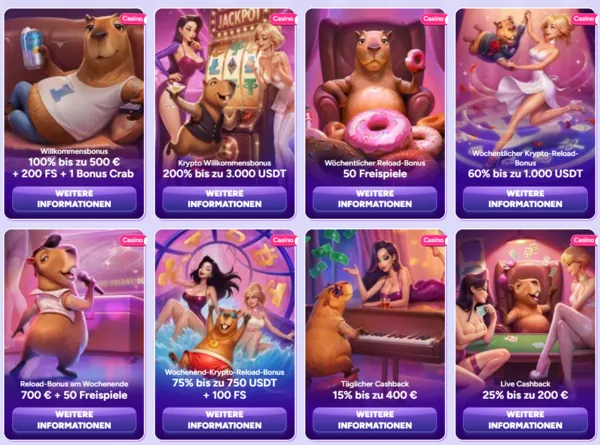 spinbara bonuses page